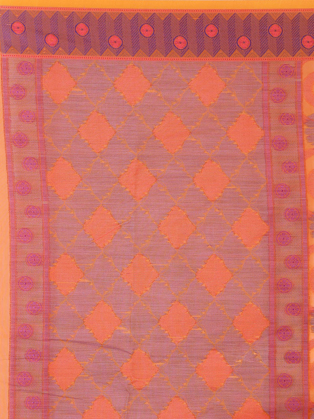 Faishana Presents Women's Orange Art Silk Saree With Blouse Piece