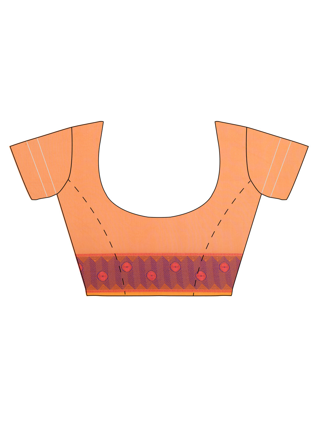 Faishana Presents Women's Orange Art Silk Saree With Blouse Piece