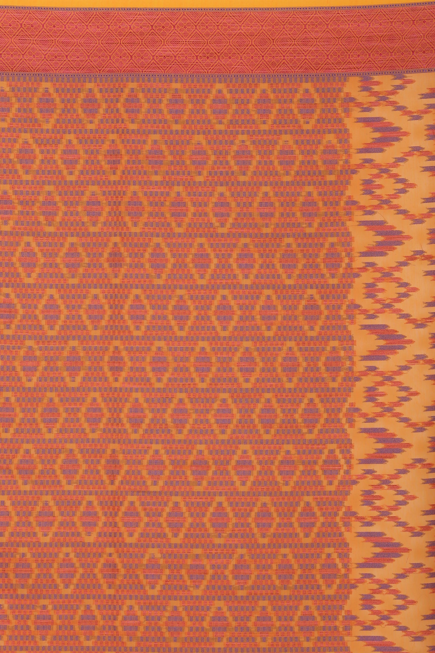 Faishana Presents Women's Orange Art Silk Saree With Blouse Piece