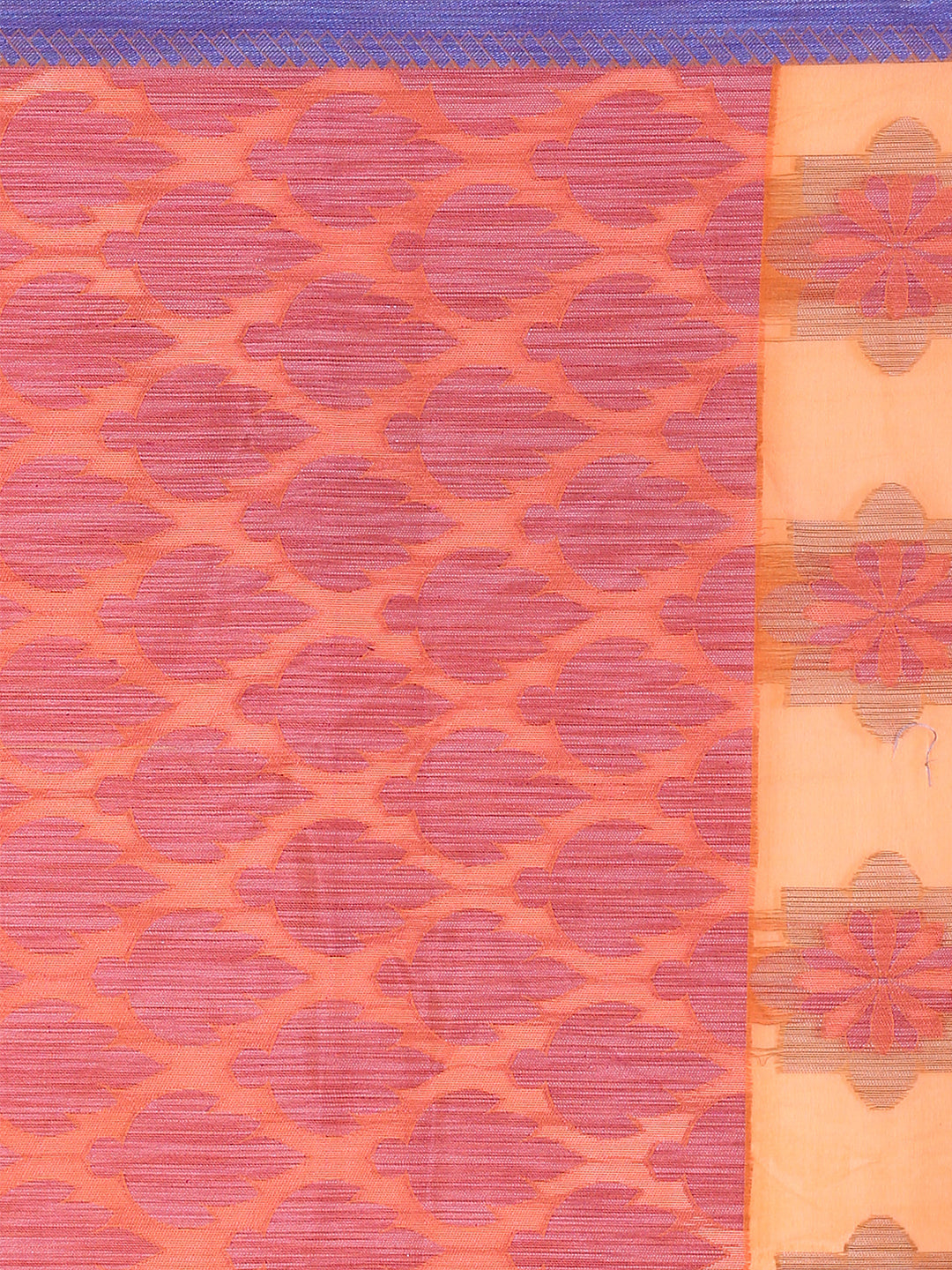 Faishana Presents Women's Orange Art Silk Saree With Blouse Piece