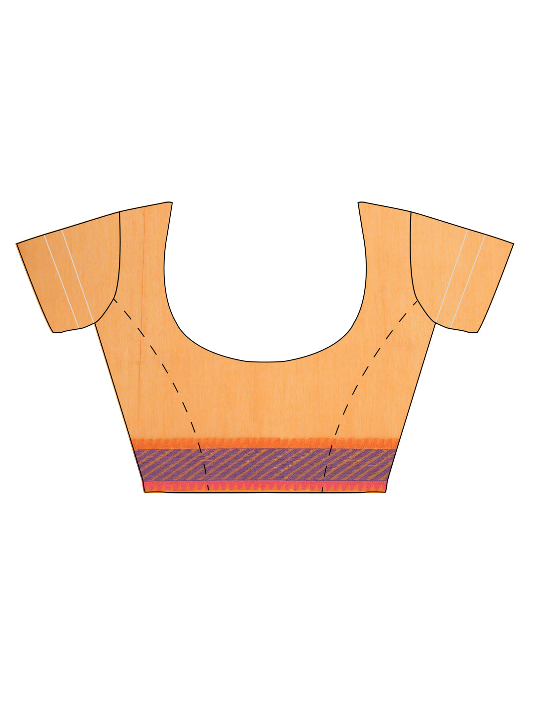 Faishana Presents Women's Orange Art Silk Saree With Blouse Piece