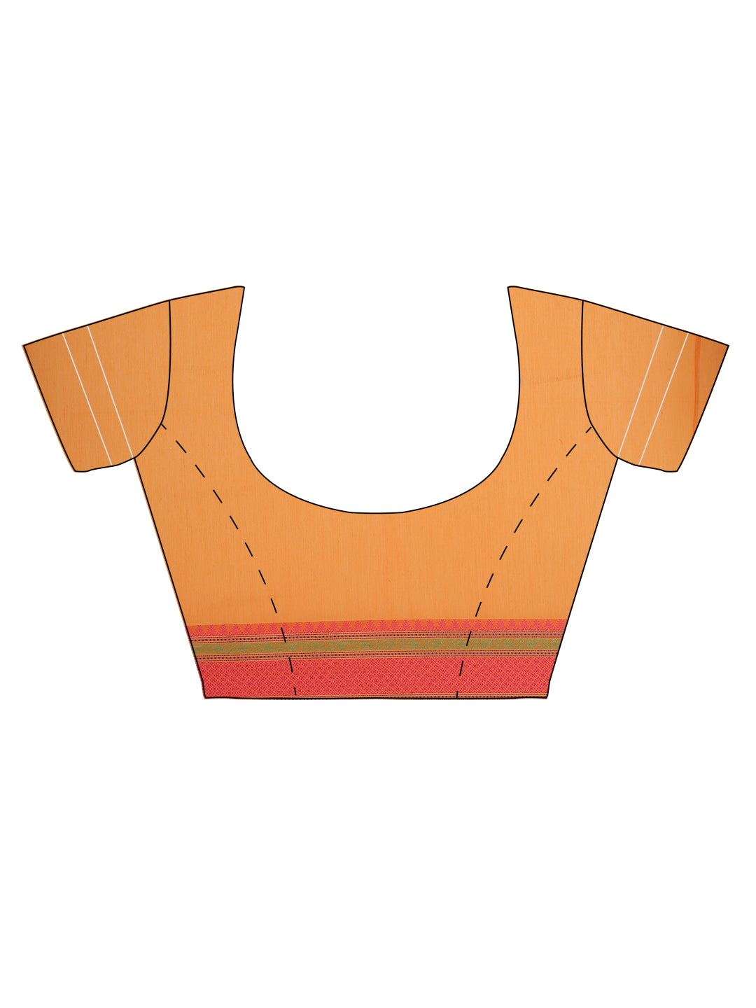 Faishana Presents Women's Orange Art Silk Saree With Blouse Piece