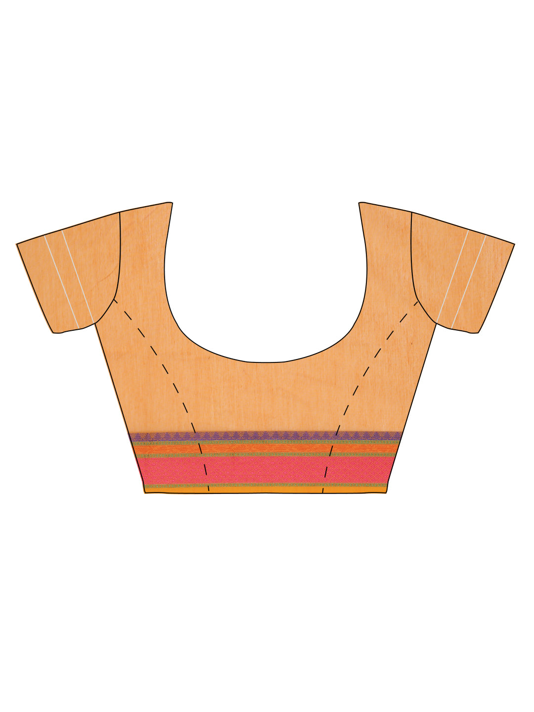 Faishana Presents Women's Orange Art Silk Saree With Blouse Piece