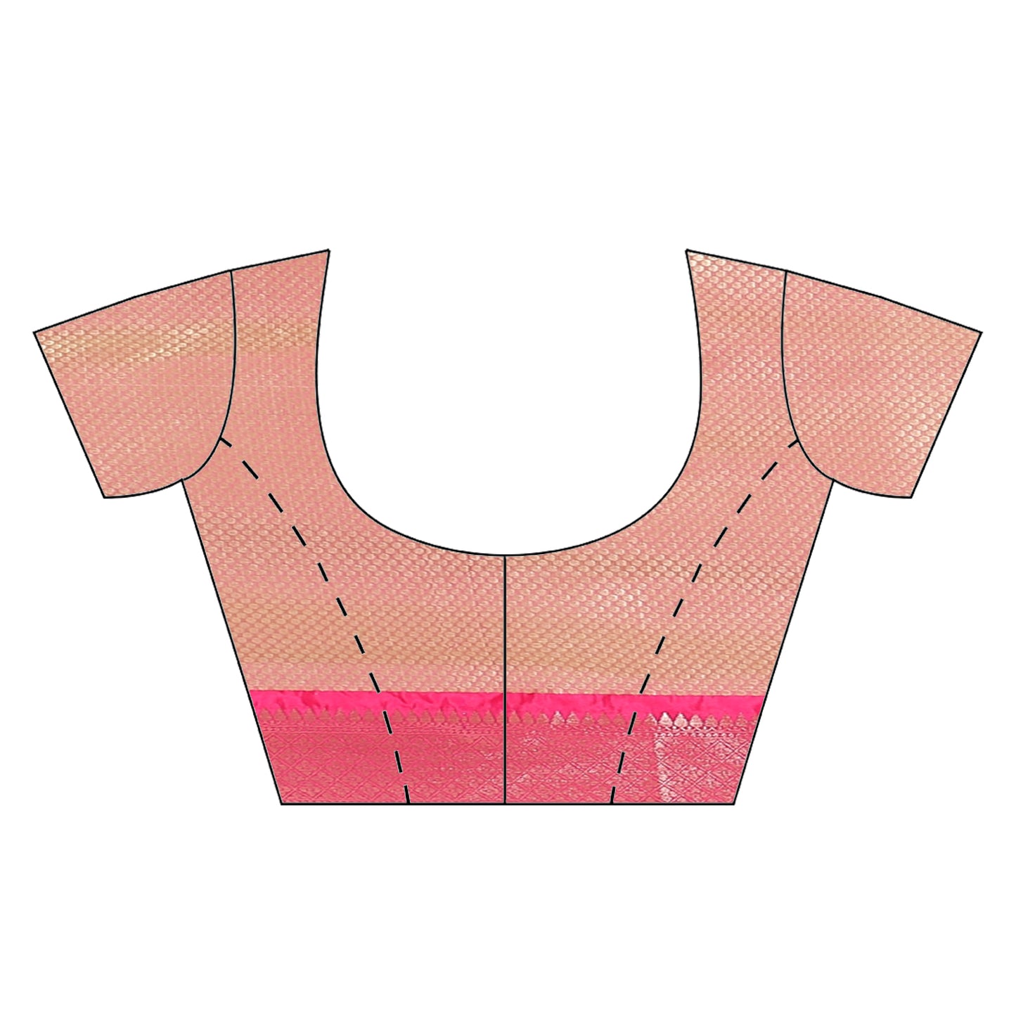 Faishana Presents Presents Green Kanchi Silk Zari Brocade Contrast Zari Brocade Pink Pattu Border Banarasi Saree.