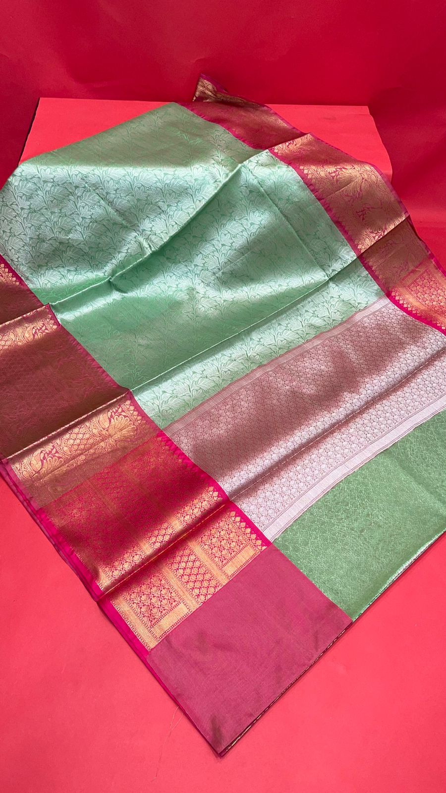 Green Kanchi Silk Banarasi Sarees For Women GEBW9