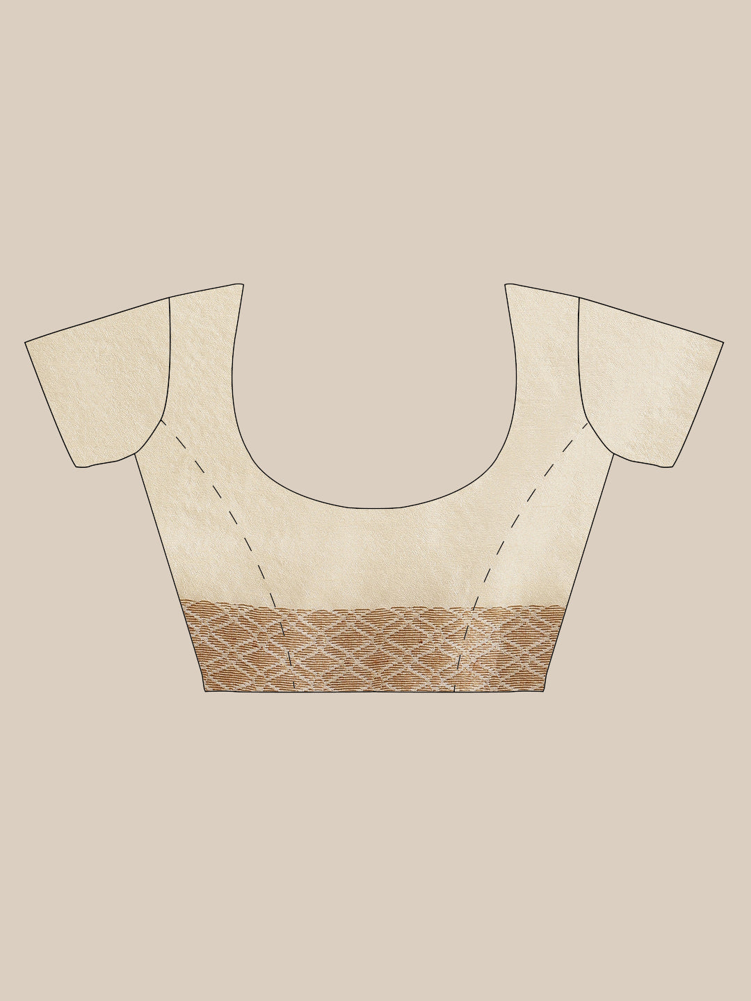 Faishana Presents Handwoven Magenta Dupion Silk Jaal Skirt Border With Beige Blouse Banarasi Saree