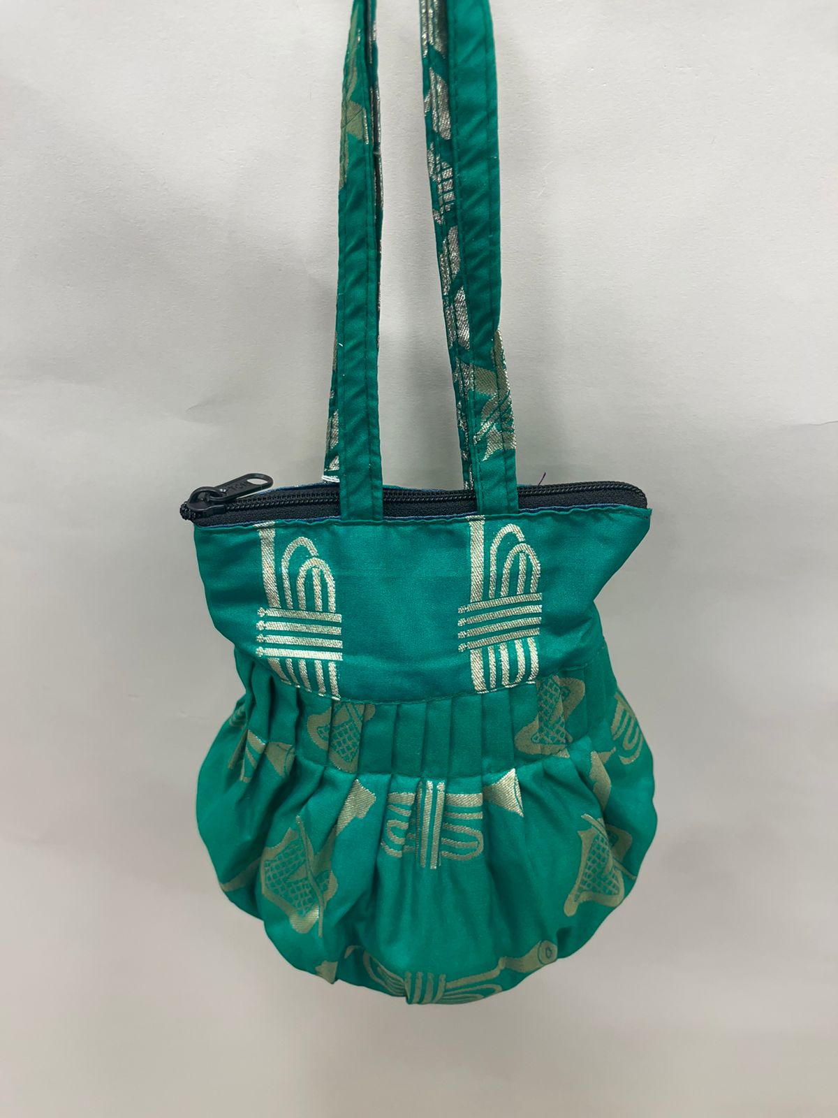 Green Banarasi Potli Bag HBG_66