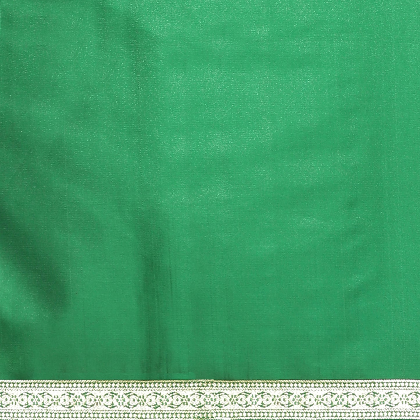 Faishana Presents Brown Mughal Motif Satin Silk Banarasi Saree Kaanchi Skirt Kadiyal Green Borde