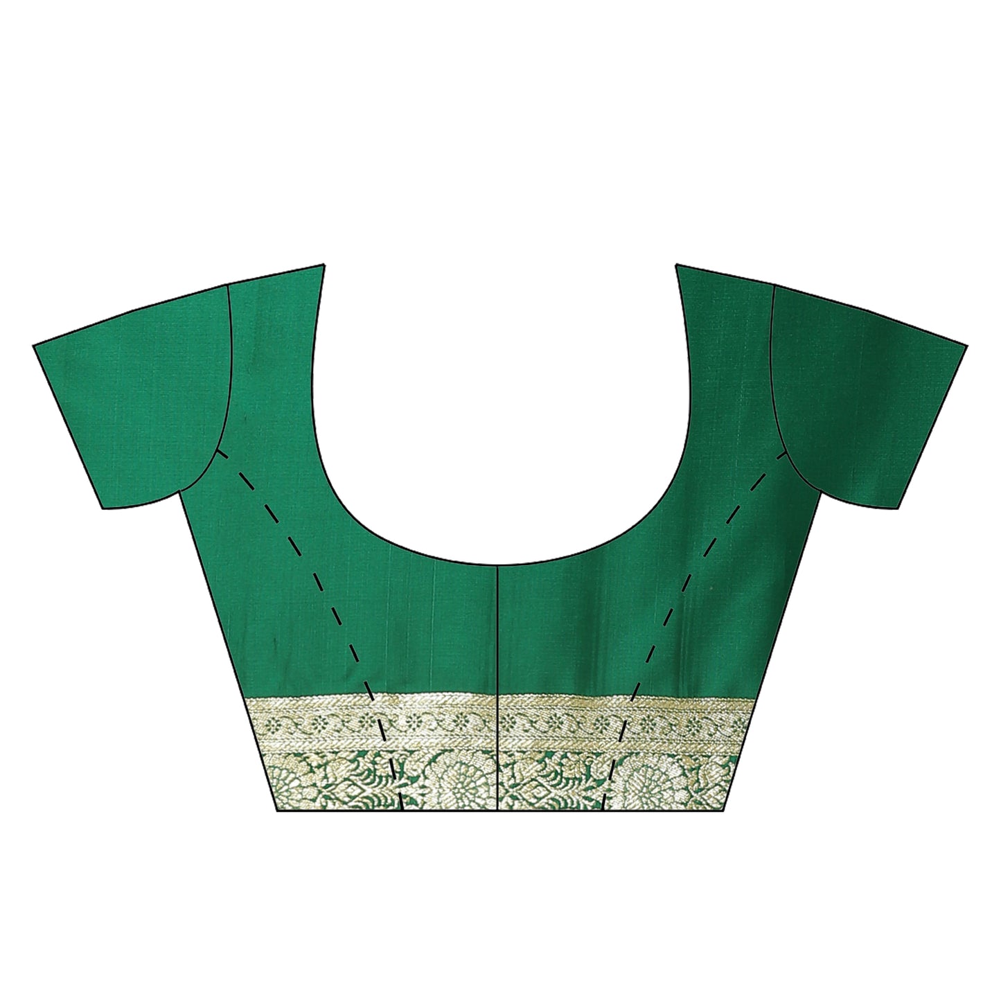 Faishana Presents Purple Booti Mughal Motif Banarasi Satin Silk With Skirt Kadiyal Paithani Green Borde