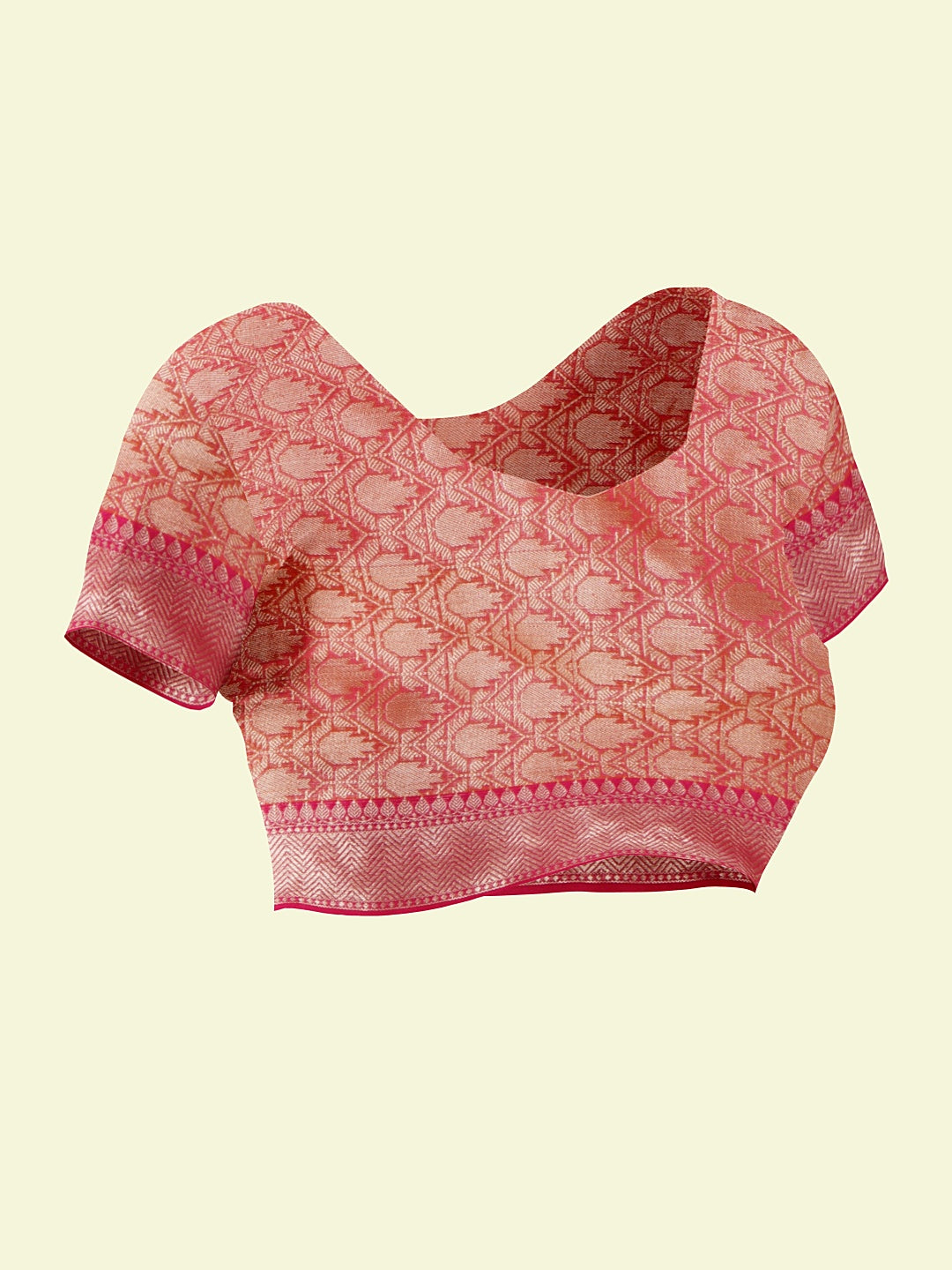 Gold Cotton Blend Banarasi Sarees For Women GEHKR 11