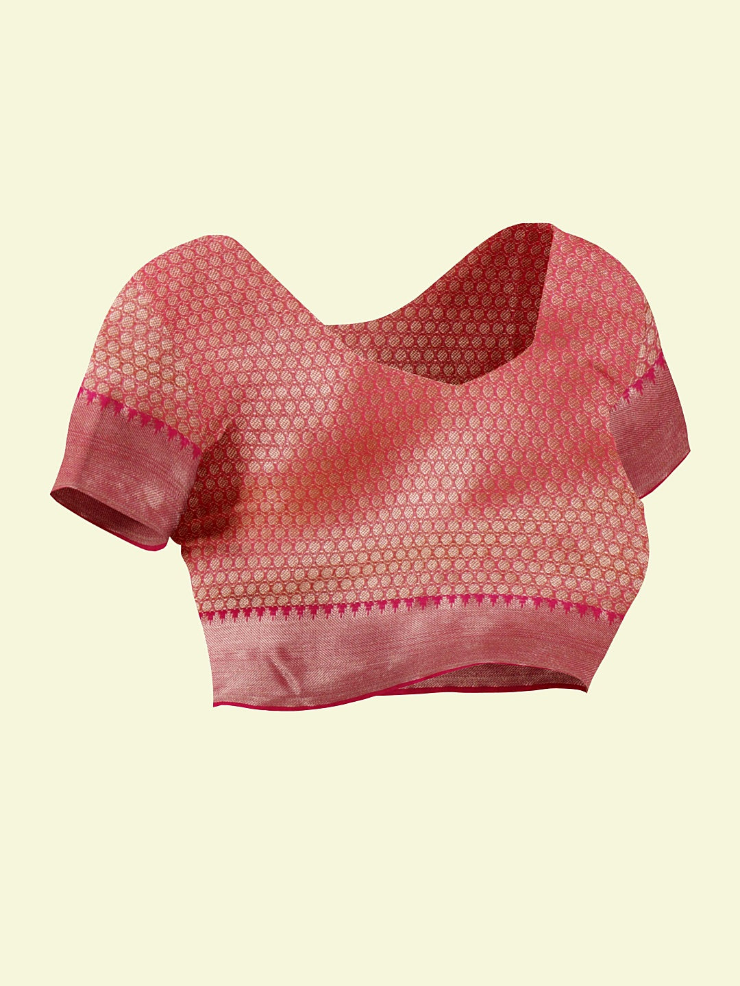 Green Cotton Blend Banarasi Sarees For Women GEHKR 25