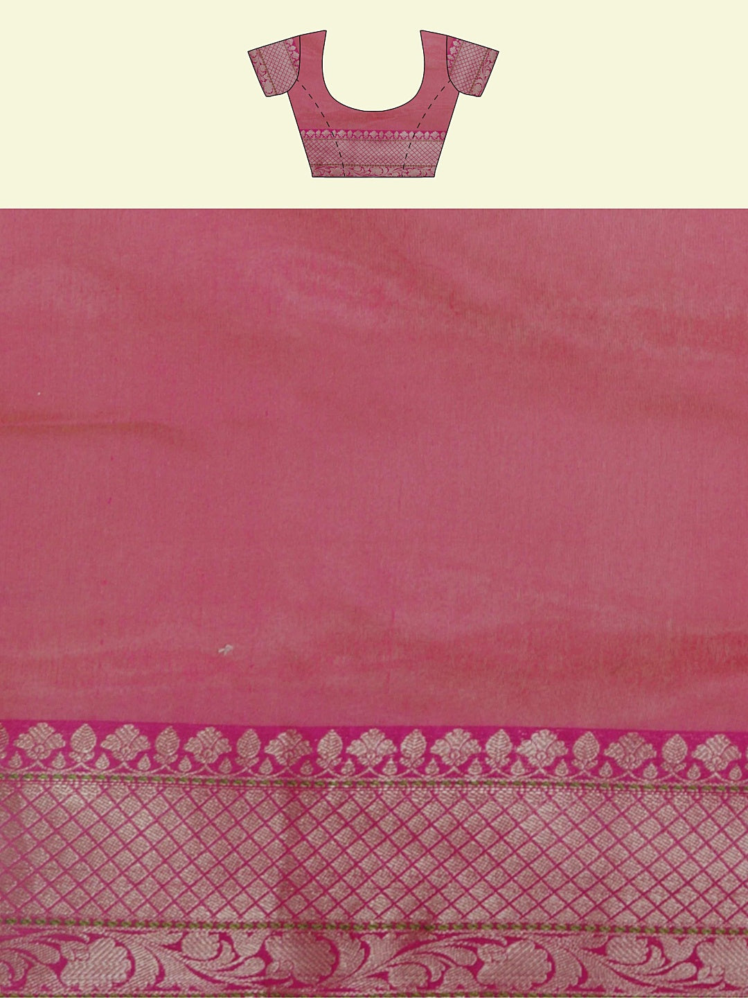 Orange Cotton Blend Banarasi Sarees For Women GEHKR 39