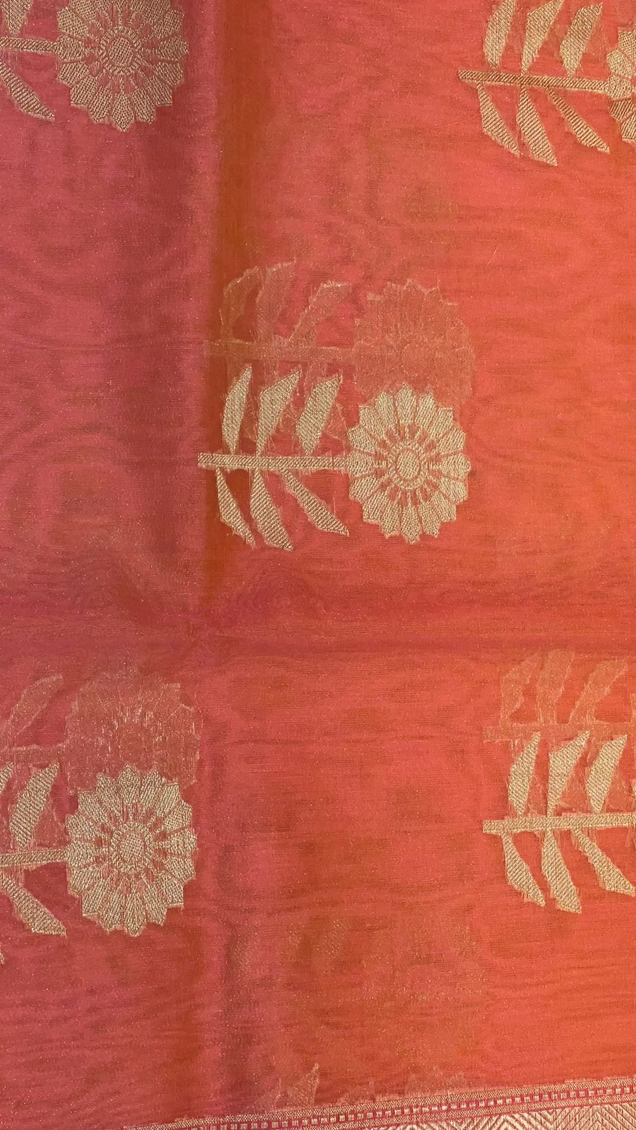 Pink Cotton Blend Banarasi Sarees For Women GEHKR 41