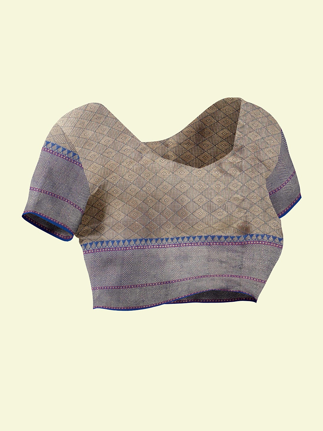 Green Cotton Blend Banarasi Sarees For Women GEHKR 75