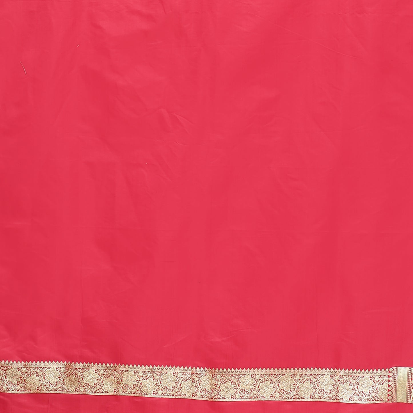 Faishana Presents Peach Katan Silk Mughal Motif Floral Stripe Banarasi Saree with Blouse piece