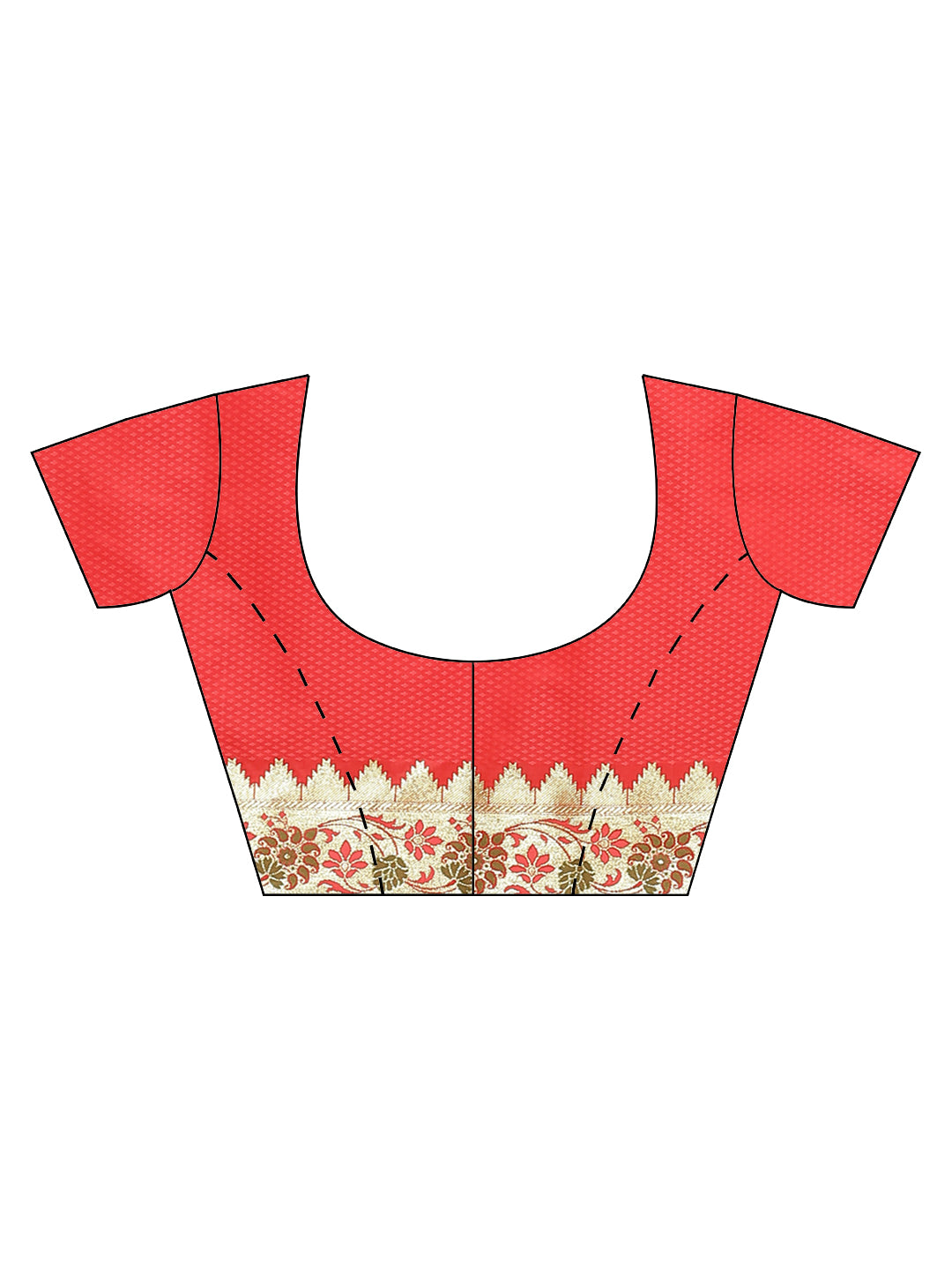 Faishana Presents Peach Katan Silk Floral Minakari Zari Jaal with Paithani Meena Anchal Banarasi Saree