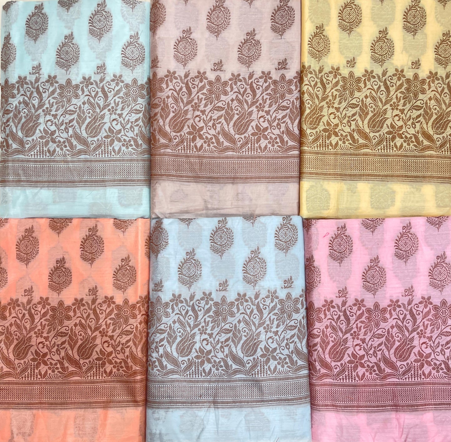 Cotton Silk 3 pcs Banarasi Suit 525IM_CS23-IM_CS28 SET