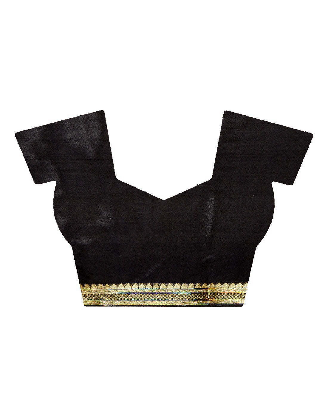 Faishana Black Satin Silk Saree With Blouse Piece GEJA18