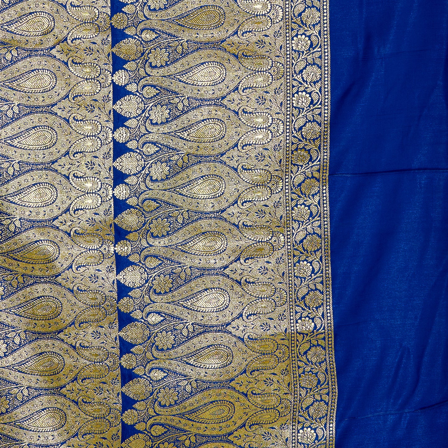 Faishana Presents Blue Satin Silk Saree With Blouse Piece(JA36 Blue Free Size)