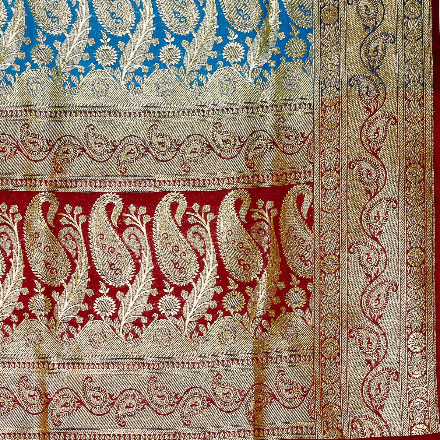 Faishana Presents Blue Satin Silk Saree With Blouse Piece(JA41 BLUE Free Size)