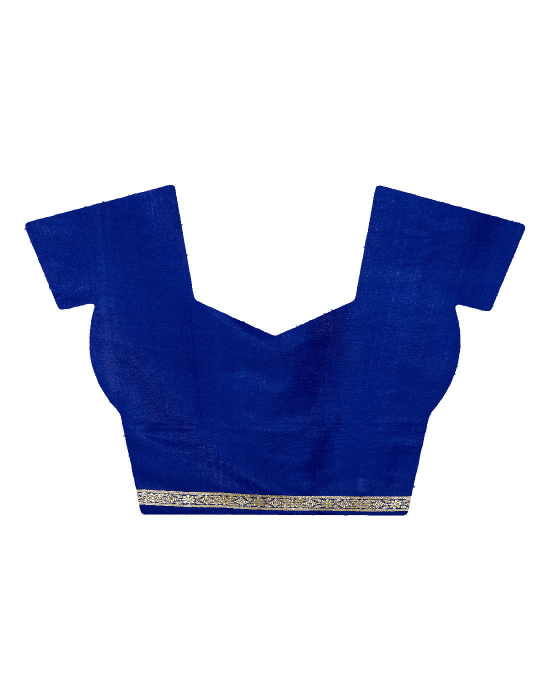 Faishana Presents Blue Satin Silk Floral Zari Booti Skirt Banarasi Zari Border Saree with Blue Blouse Piece