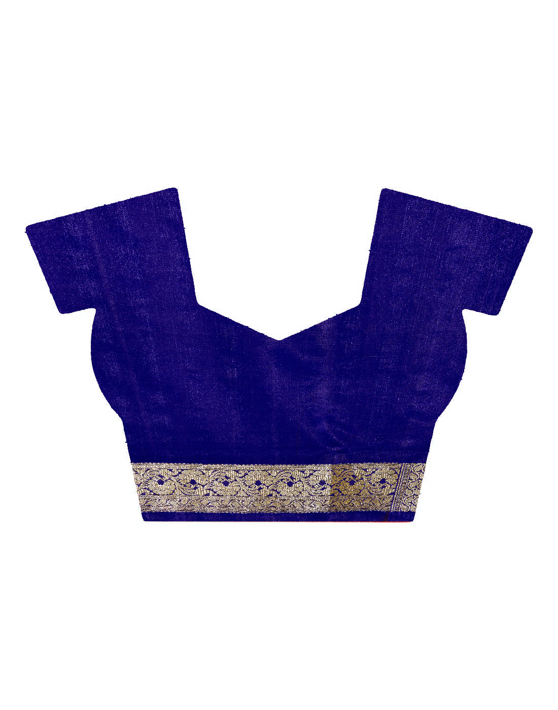 Faishana Presents Pink Satin Silk Floral Zari Boota Saree with Contarst Blue Paisley Pallu and Blue Blouse Piece