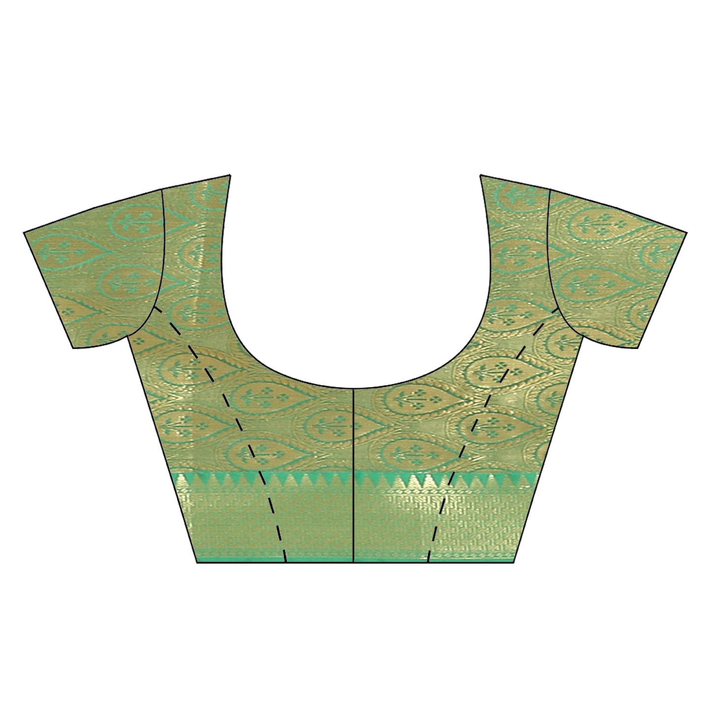 Faishana Presents Pink Katan Silk Plain Zari Anchal With Contrast Green Zari Border Banarasi Saree