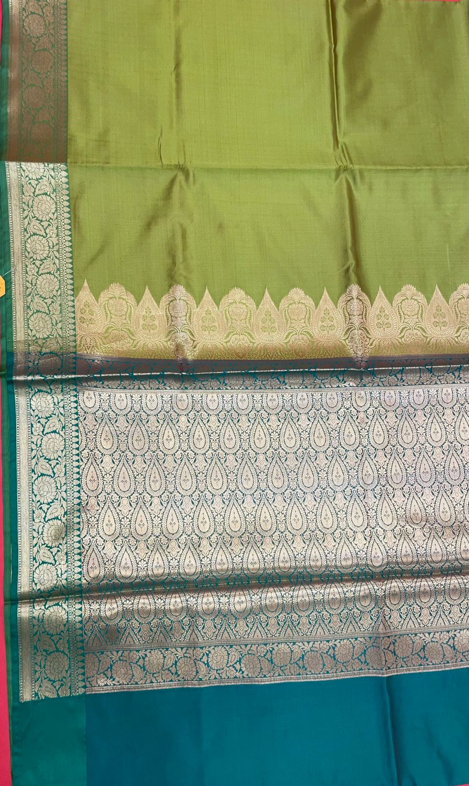 Green Valkalam Katan Silk Banarasi Sarees For Women GEKH30