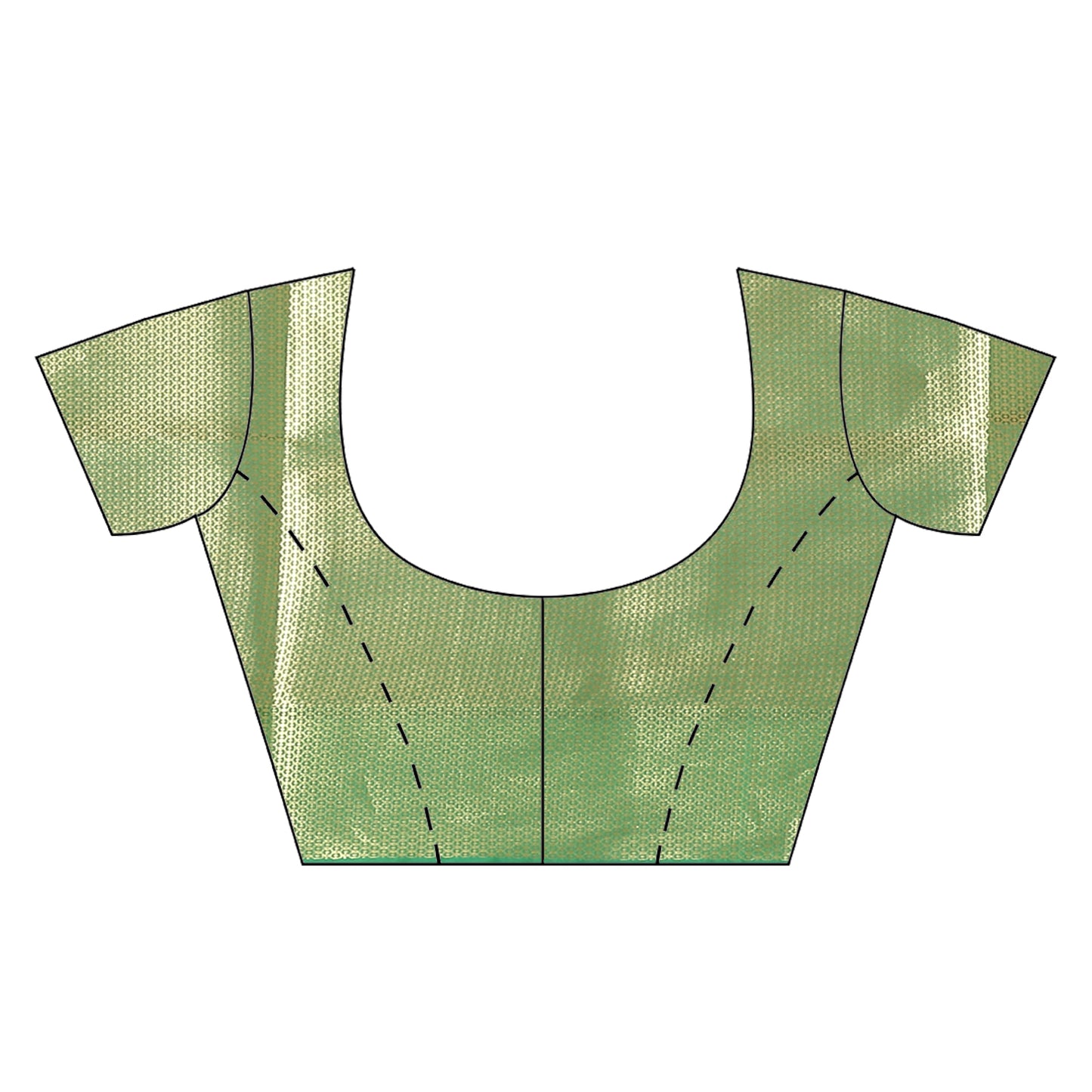 Faishana Presents Green Katan Silk Plain Zari Anchal With Contrast Green Zari Border Banarasi Saree