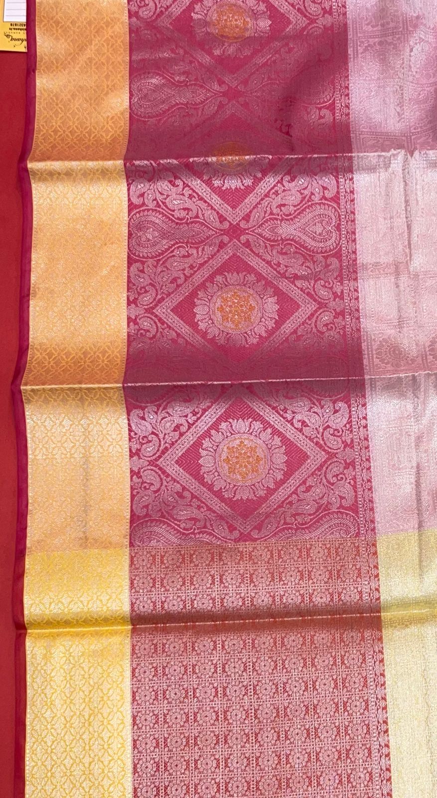 Pink Kanjeevaram Banarasi Sarees For Women GEMA12