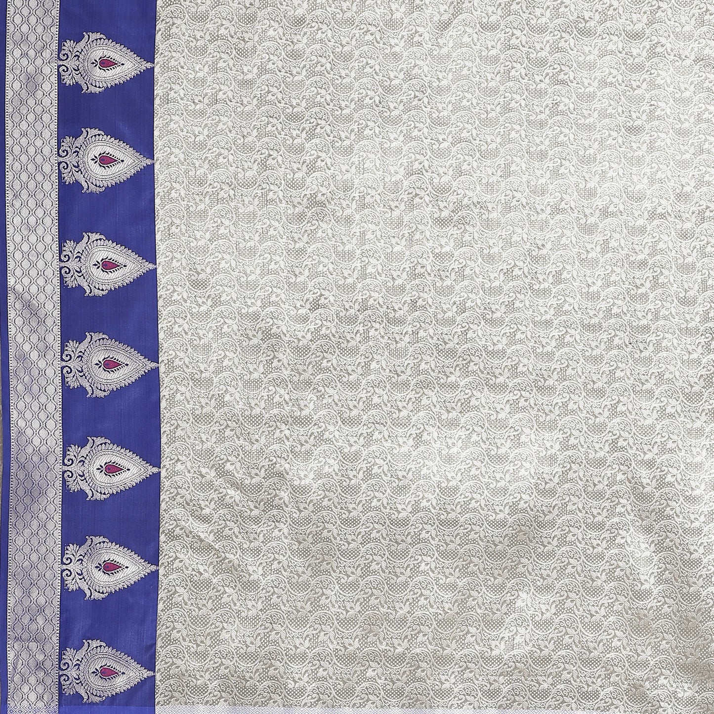 Grey Kanjeevaram Banarasi Sarees For Women GEMA15