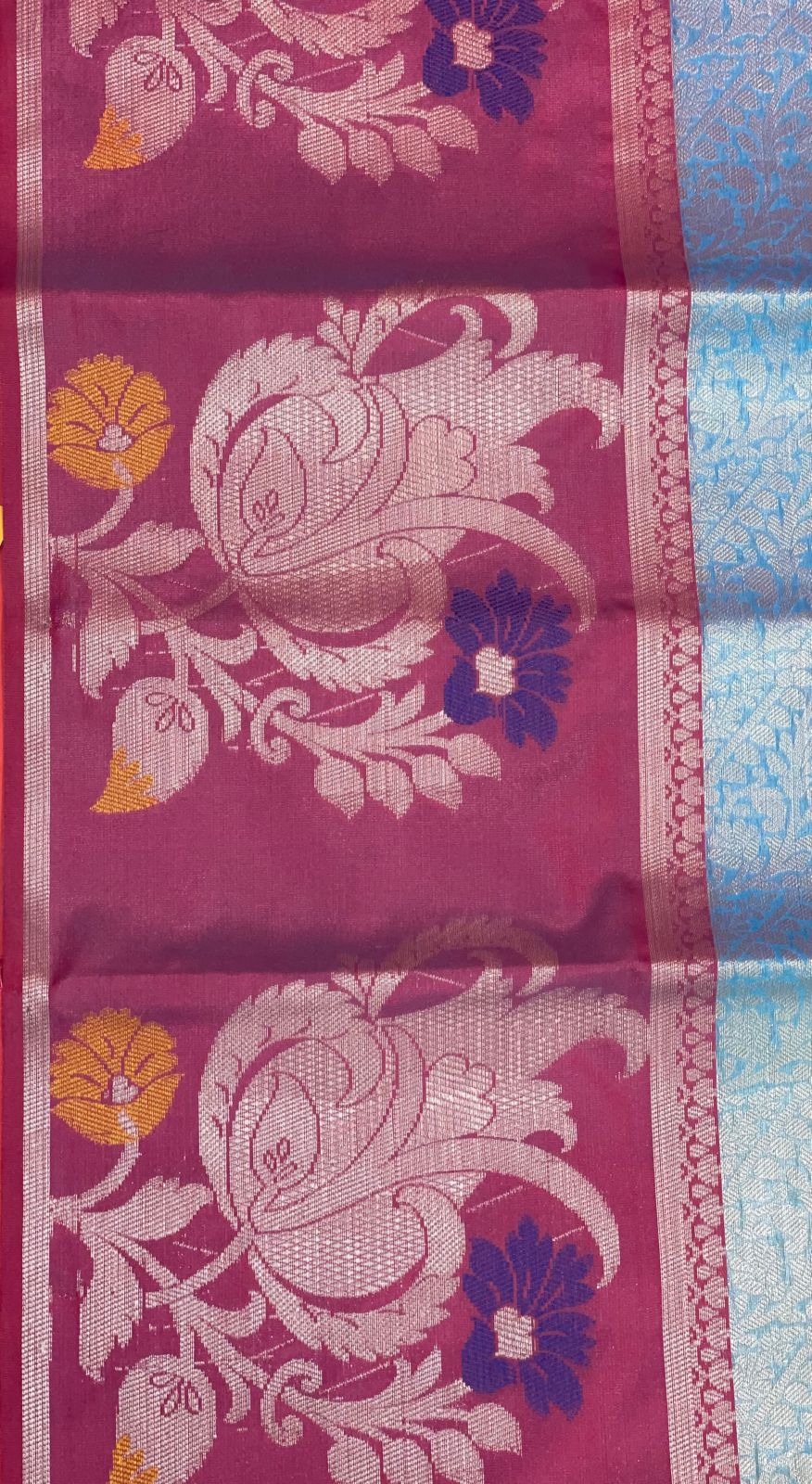 Blue Kanjeevaram Banarasi Sarees For Women GEMA22