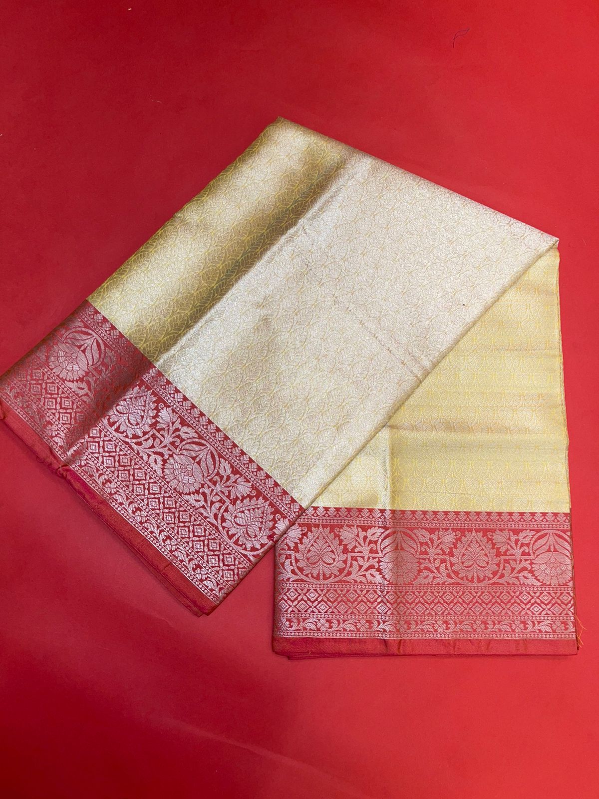 Faishana Presents Gold Silver Zari Kanchi Silk Tanchoi Brocade Contrast Pink Skirt Meena Border Banarasi Saree