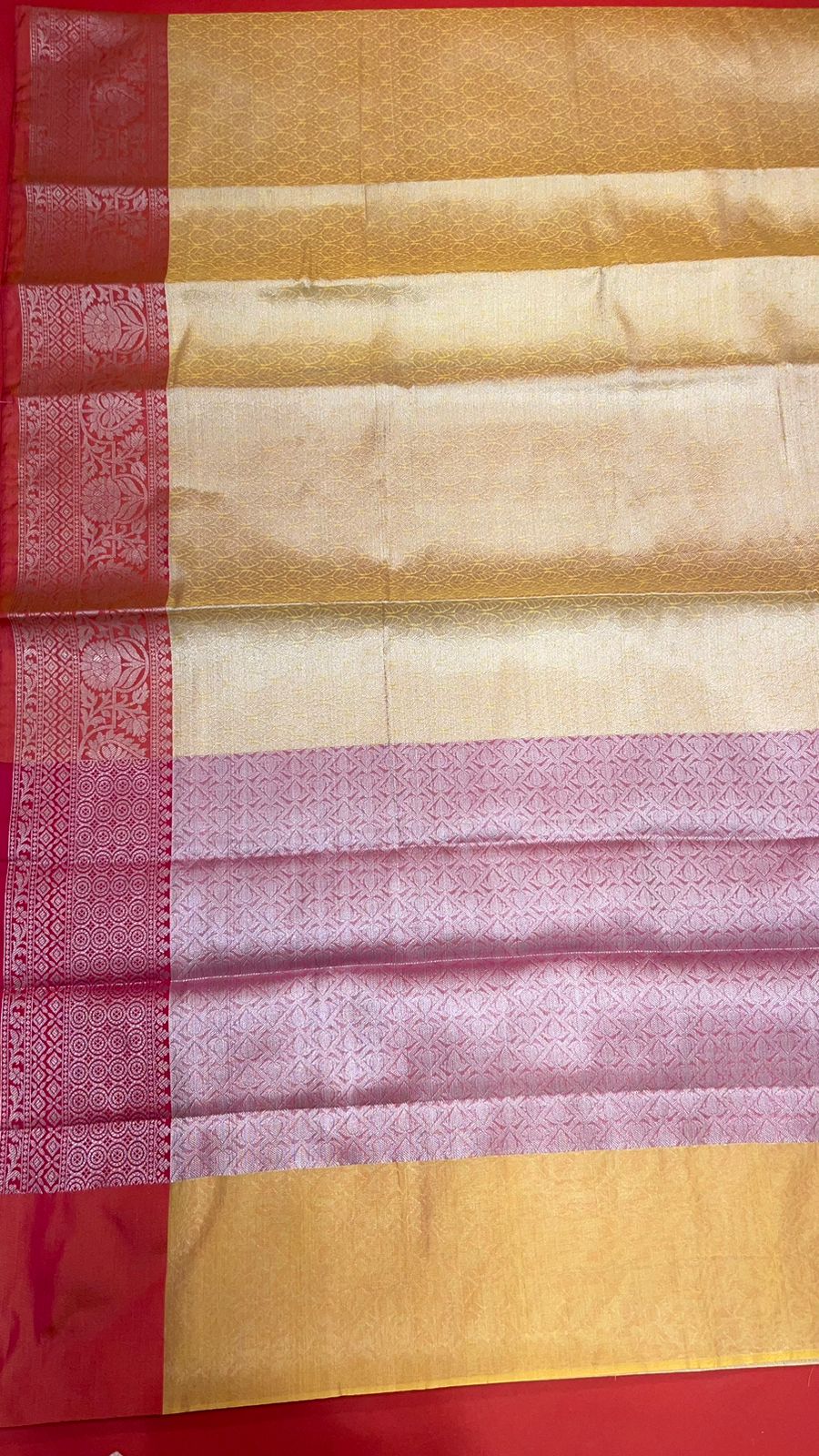 Gold Kanjeevaram Banarasi Sarees For Women GEMA27