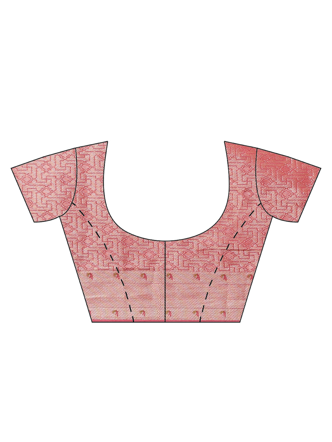 Faishana Presents Sky Blue Floral Zari Booti Contrast Skirt Pink Minakari Border Banarasi Saree with Pink Blouse