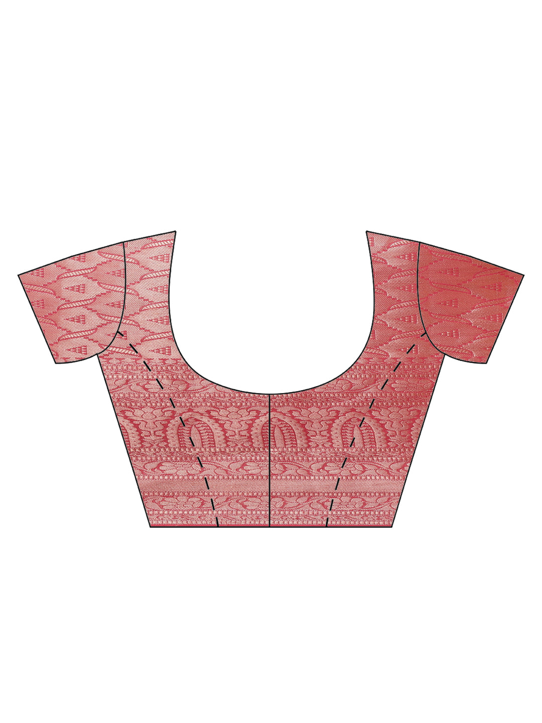 Faishana Presents Brown Floral Minakari Zari Jaal Contrast Skirt Pink Border Banarasi Saree with Pink Blouse