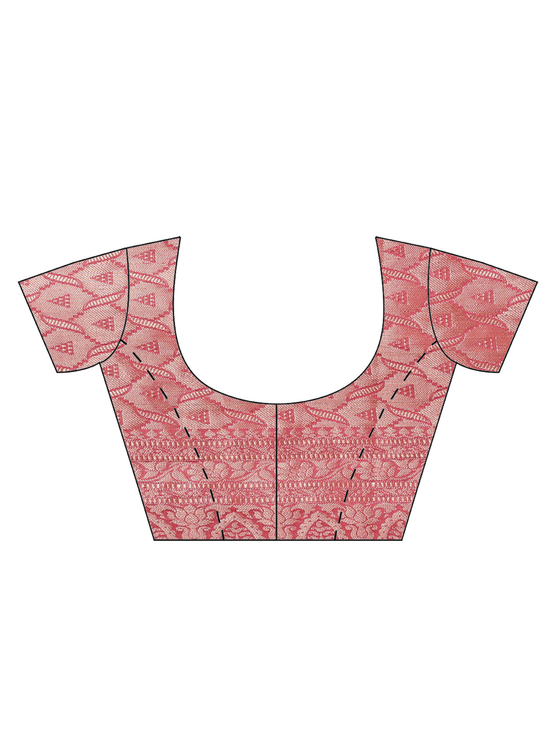 Faishana Presents Grey Floral Minakari Zari Jaal Contrast Skirt Pink Border Banarasi Saree with Pink Blouse