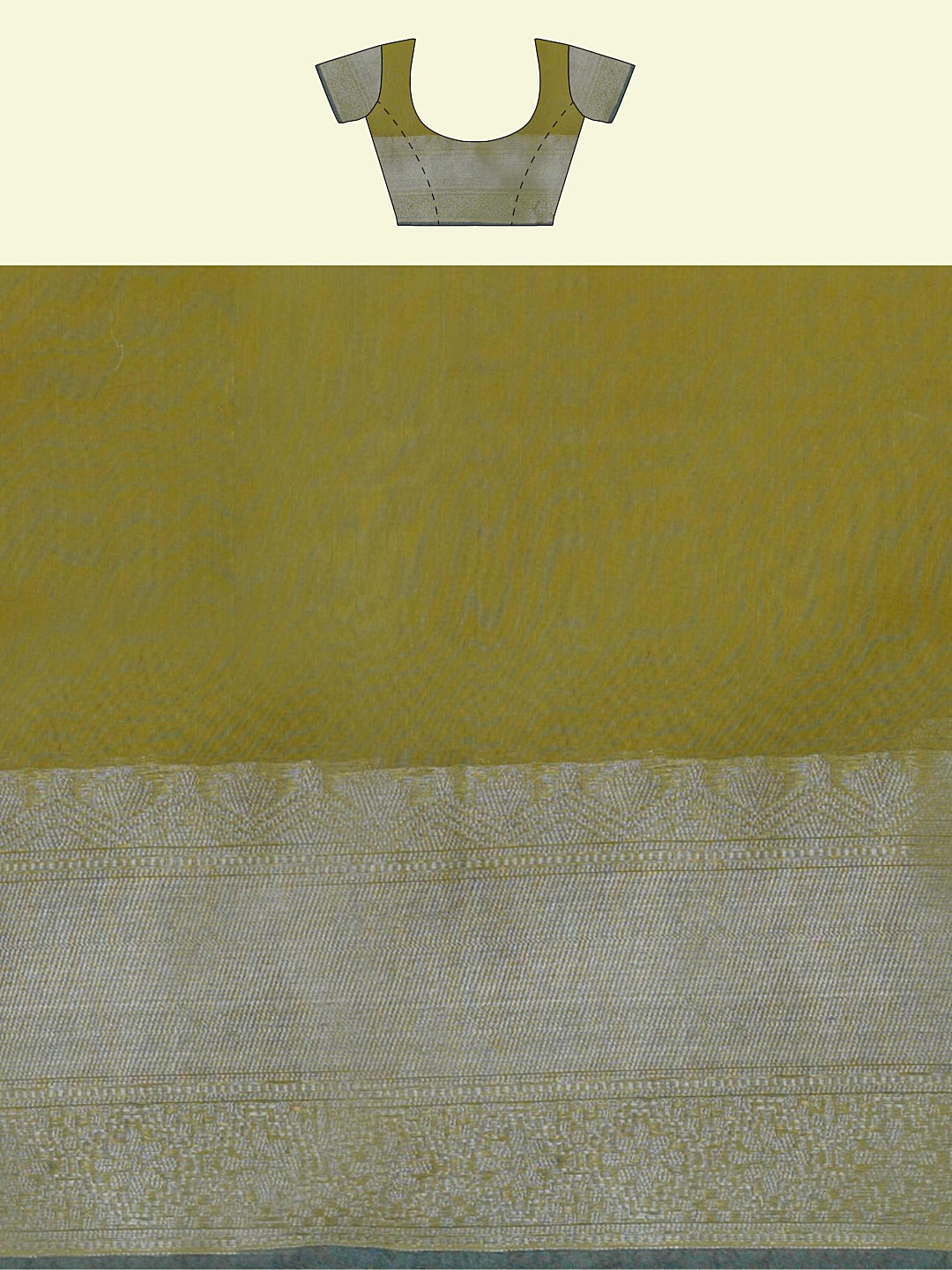 Faishana Presents Yellow Masrise Cotton Tilfi Jaal Zari Border With Yellow Blouse Banarasi Saree