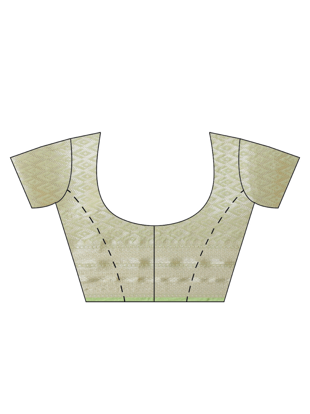 Faishana Presents Pistachio Masrise Cotton Tilfi Zari Border With Pistachio Blouse Banarasi Saree