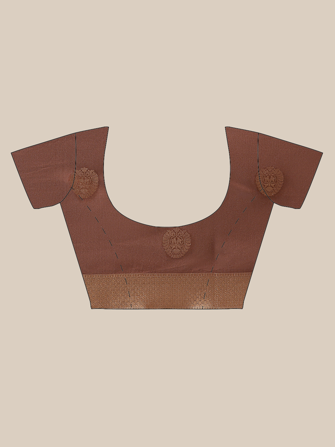 Faishana Presents Handwoven Blue Masrise Cotton Alfi Skirt Border With Brown Blouse Banarasi Saree