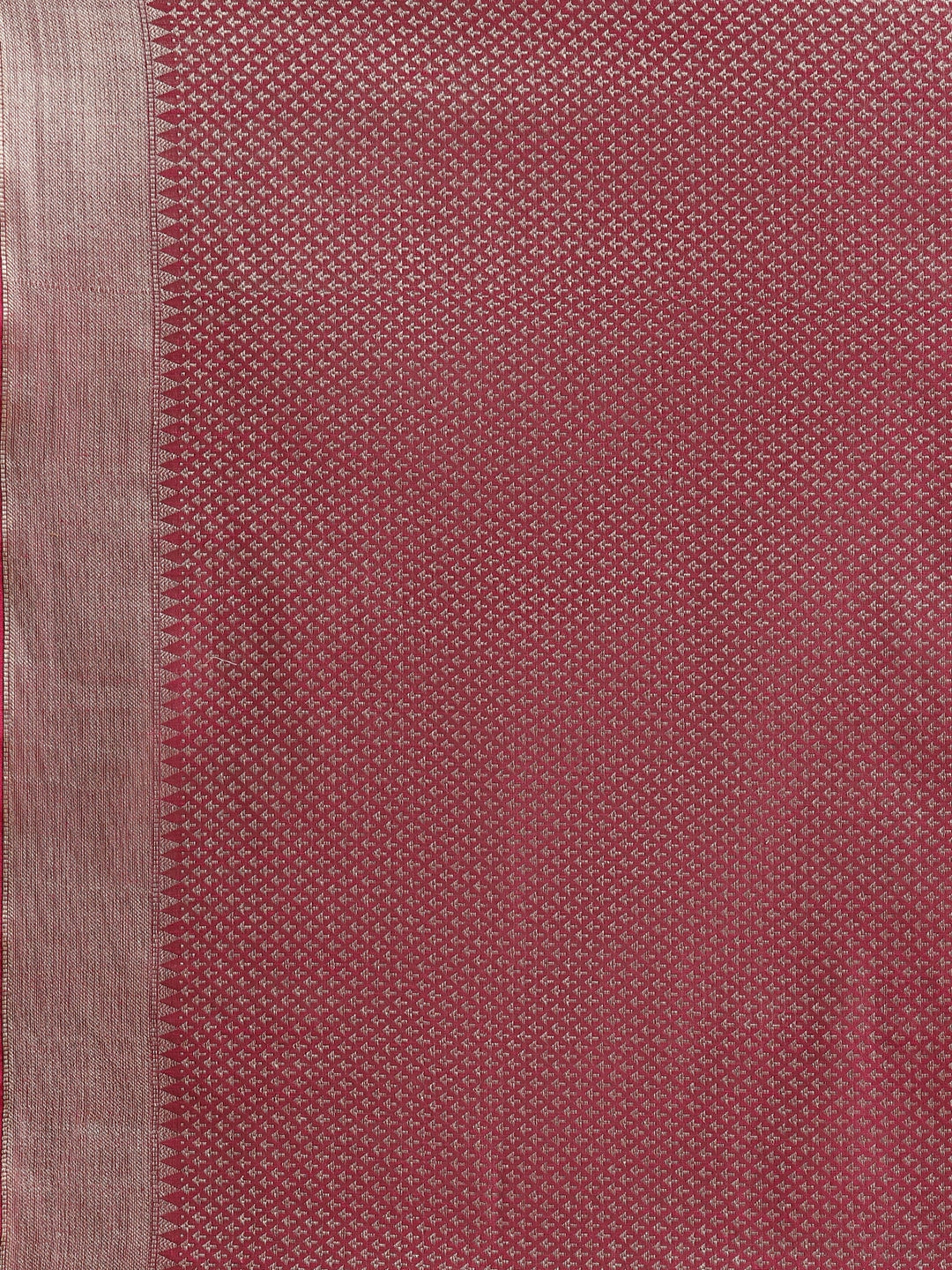 Faishana Presents Handwoven Black Masrise Cotton Tilfi Jaal Zari Border With Magenta Blouse Banarasi Saree