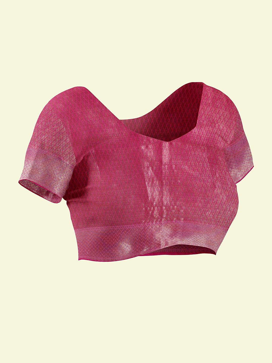 Faishana Presents Woven Peach Matka Silk Booti Skirt Border With Pink Blouse Banarasi Saree