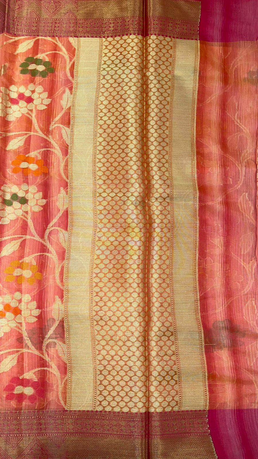 Pink Matka Silk Banarasi Sarees For Women GEMTKSLK_141