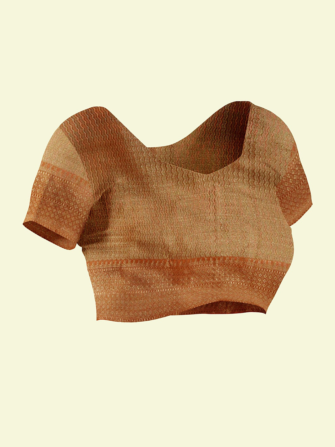 Faishana Presents Woven Grey Matka Silk Tilfi Jaal Zari Border With Brown Blouse Banarasi Saree