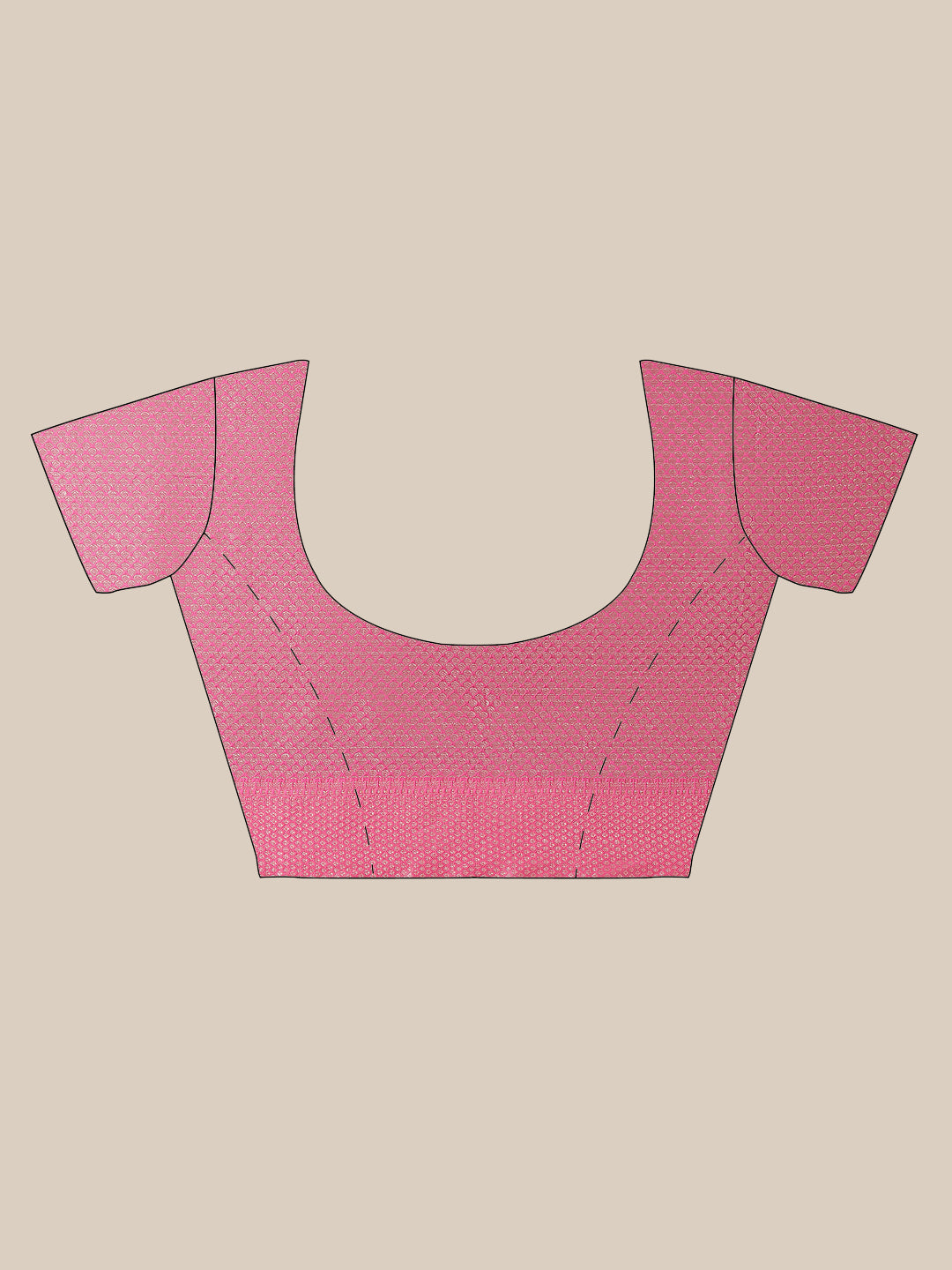 Faishana Presents Handwoven Pink Matka Silk Boota Skirt Border With Magenta Blouse Banarasi Saree