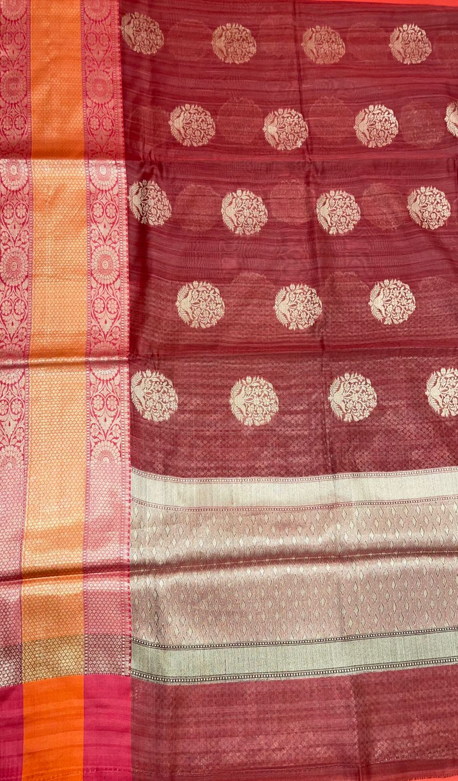 Pink Matka Silk Banarasi Sarees For Women GEMTKSLK_11