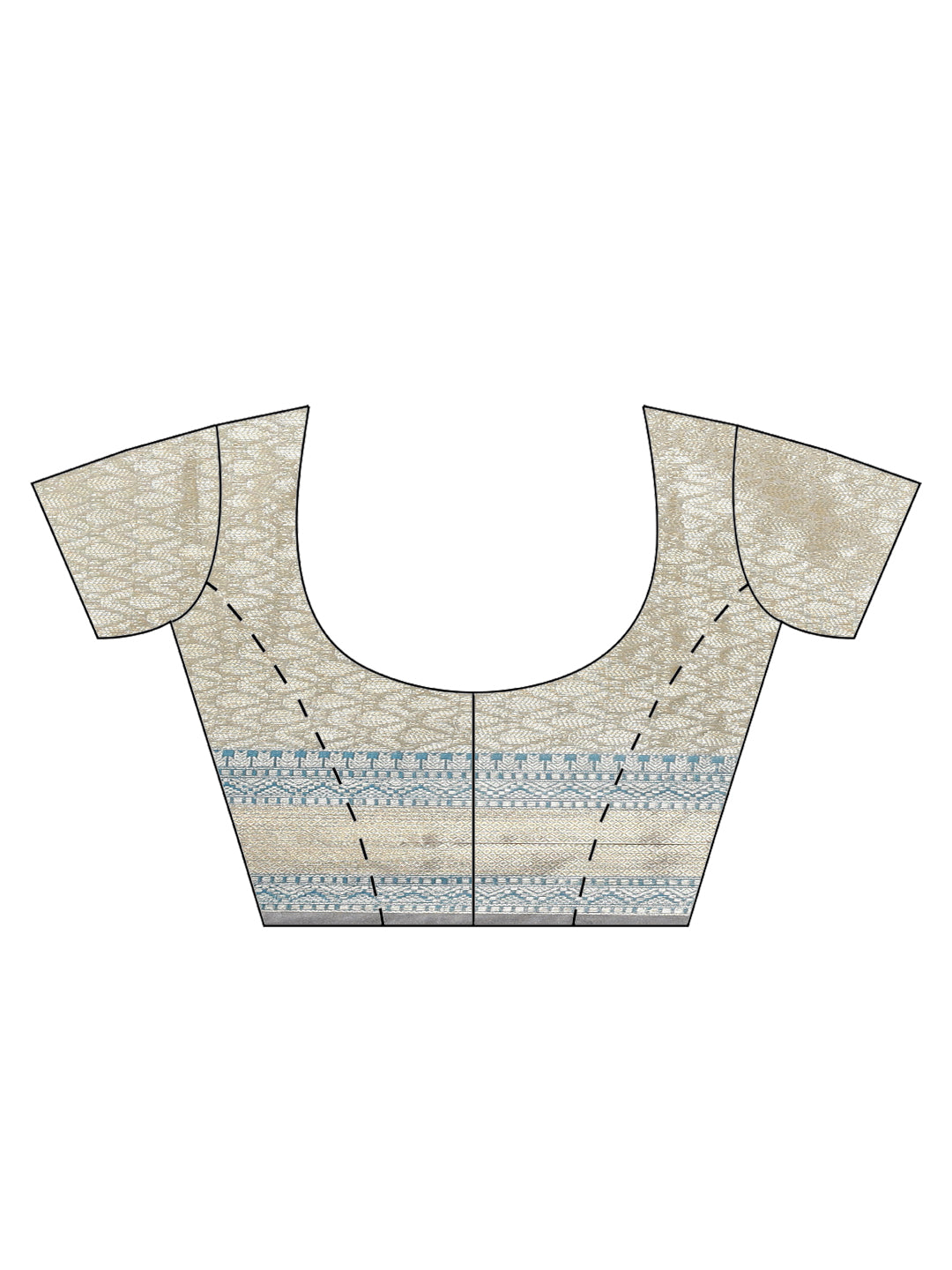 Faishana Presents Handwoven Turquoise Blue Matka Silk Tilfi Jaal Skirt Border With Grey Blouse Banarasi Saree