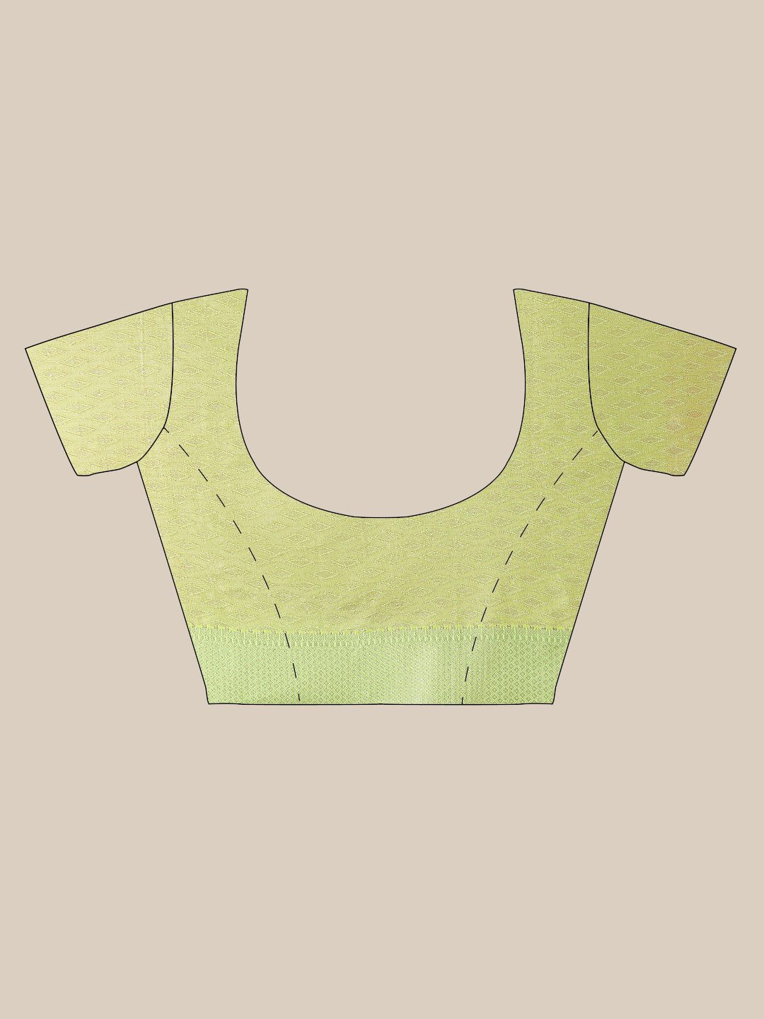 Faishana Presents Handwoven Orange Matka Silk Boota Zari Border With Parrot Green Blouse Banarasi Saree