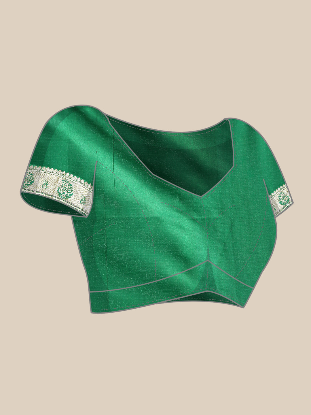 Faishana Presents Pink Satin Silk Mughal Motif Zari Booti With Paithani Green Border Banarasi Saree