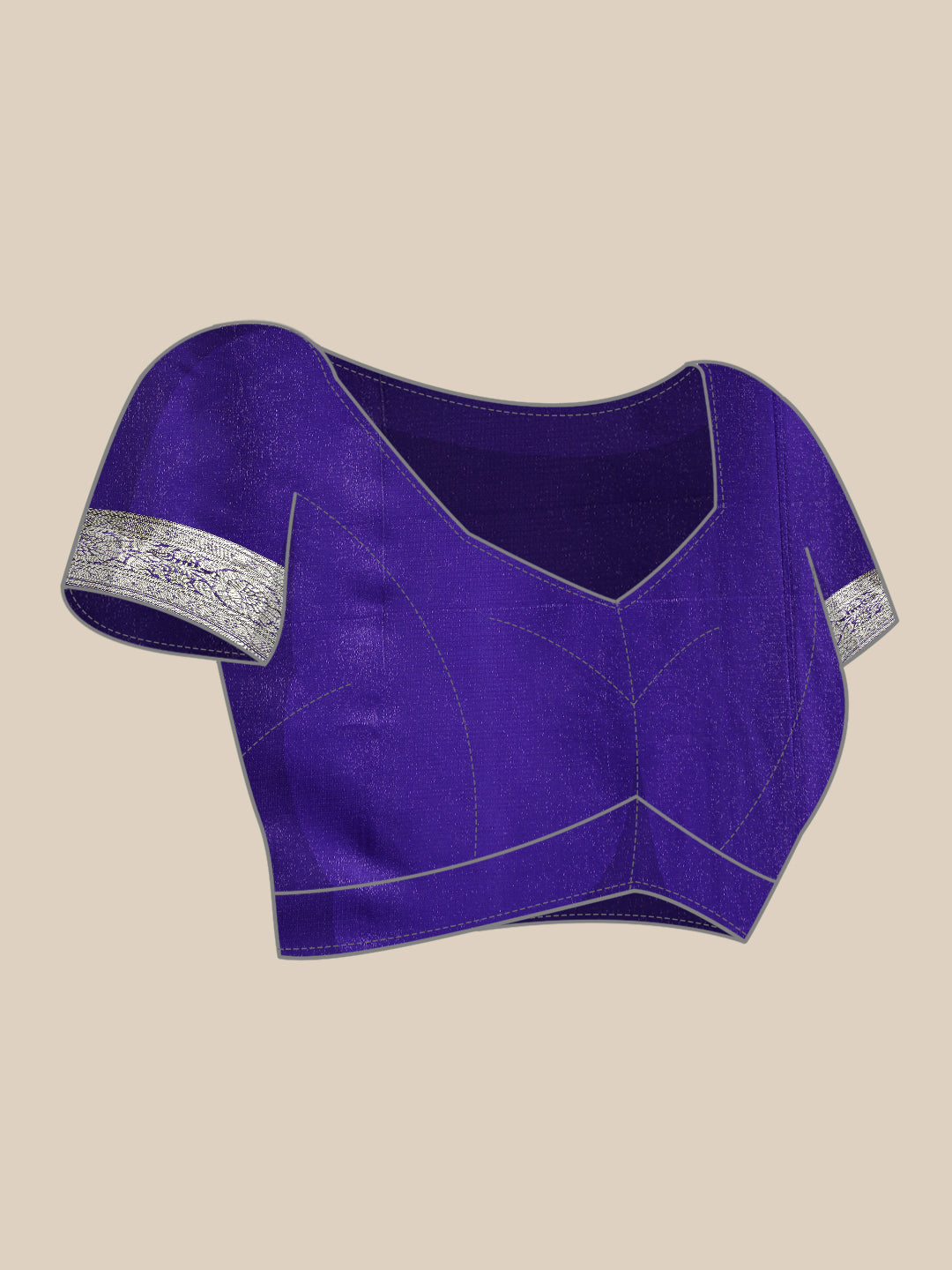 Faishana Presents Red Satin Silk Mughal Motif Zari Booti With Paithani Blue Border Banarasi Saree